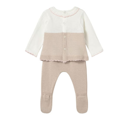 Conjunto Polaina Tricot Topo