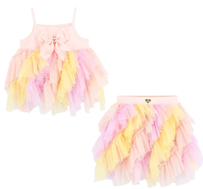 Top & Skirt Multi Color Tulle
