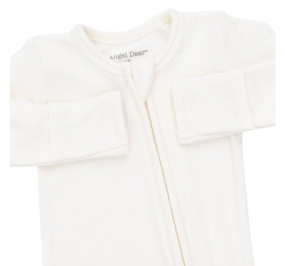 Solid Snow White 2 Way Zipper Footie