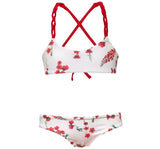 Linked Fresia Red Bikini Set