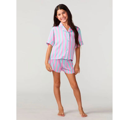 Sorbet Stripe Silky Set