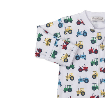 Footie W/Zip Trusty Tractors Multi