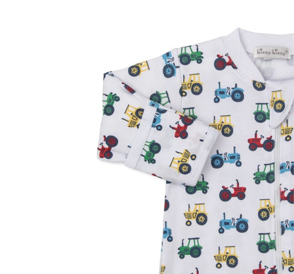 Footie W/Zip Trusty Tractors Multi