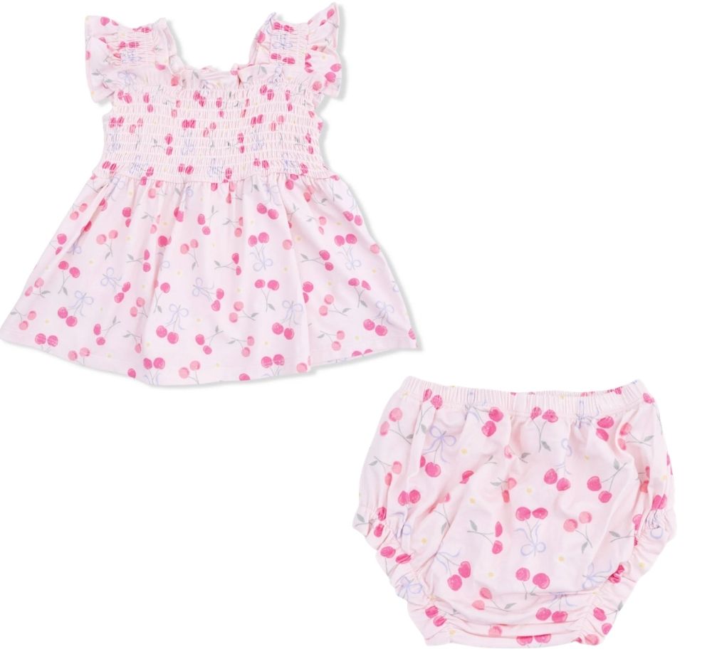 Sweet Bow Cherries Baby Doll Tunic & Bloomer Set