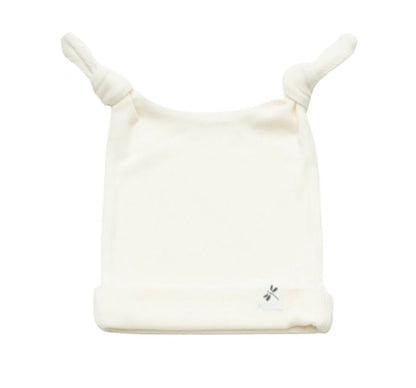 Cream Bamboo Ribbed Newborn Hat