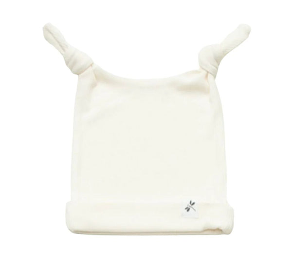 Cream Bamboo Ribbed Newborn Hat
