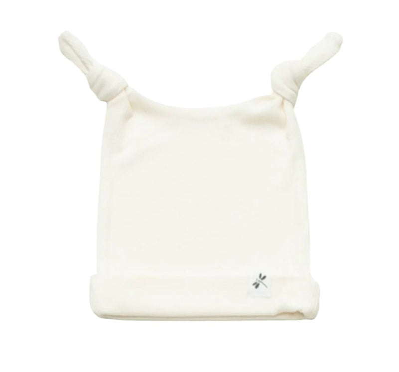 Cream Bamboo Ribbed Newborn Hat