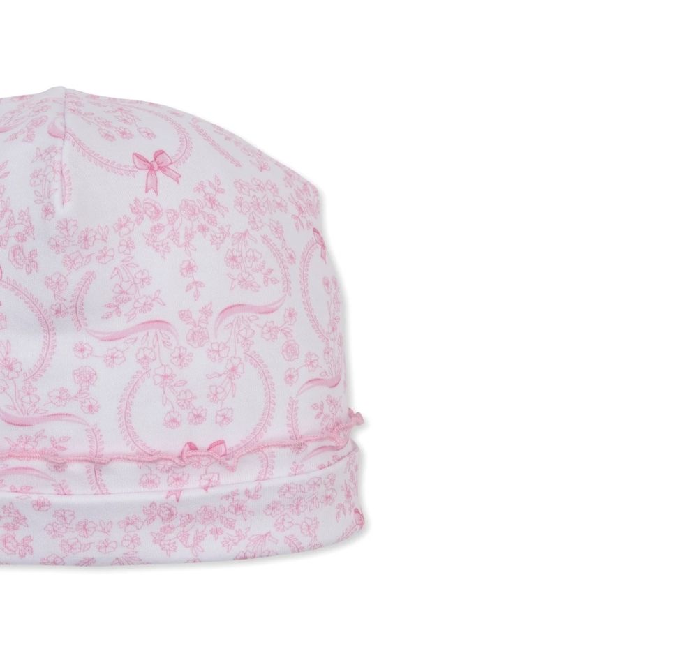 Hat Delicate Blooming Bows Pink