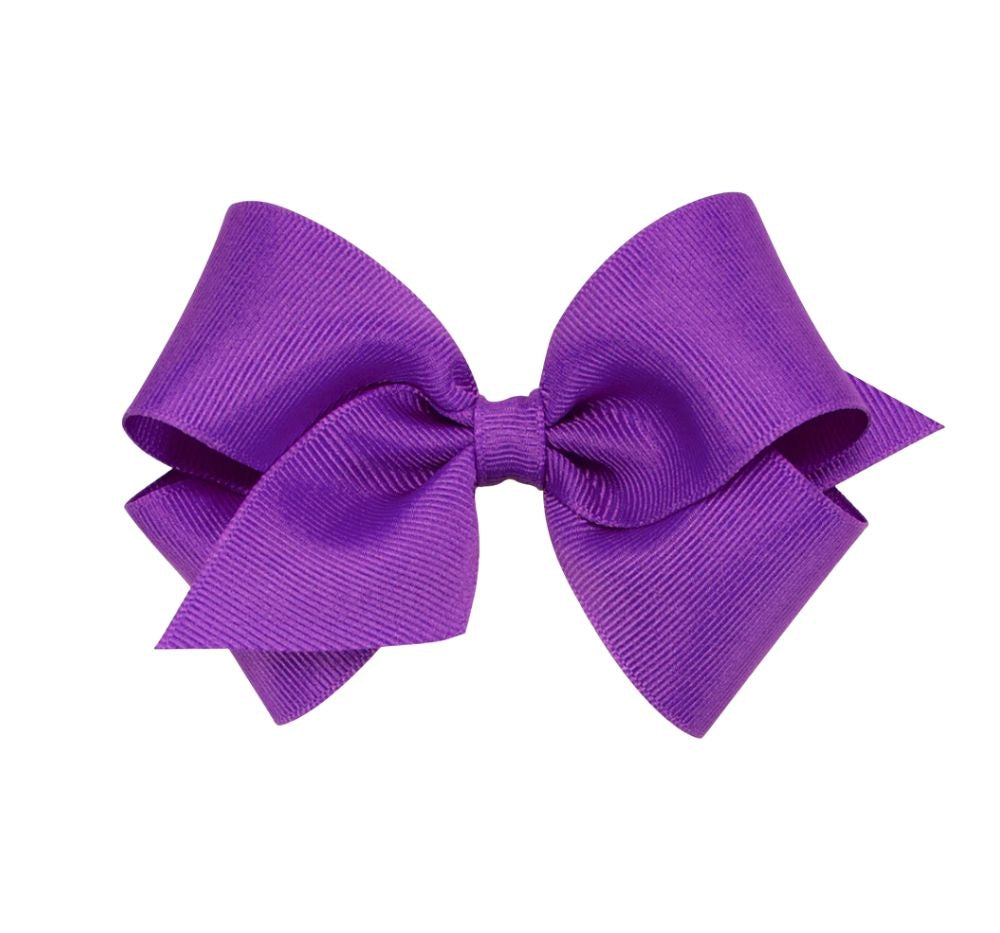 Small Solid Gro Basic Bow Shocking Purple