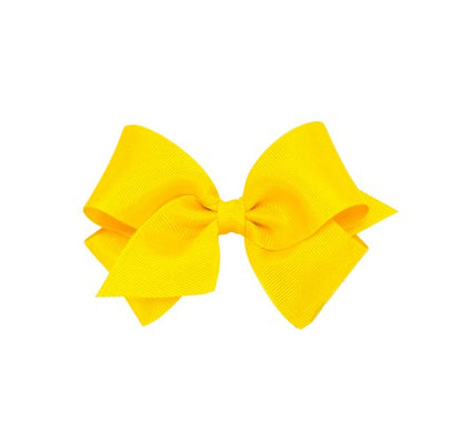 Small Solid Gro Basic Bow Yellow