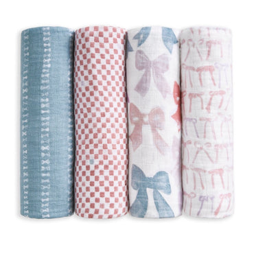 Bow Atelier 4-pack Organic Swaddles