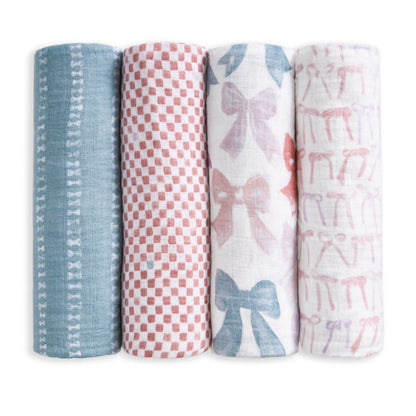 Bow Atelier 4-pack Organic Swaddles