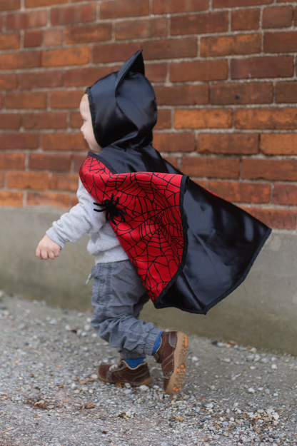 Reversible Spider/Bat Toddler Cape