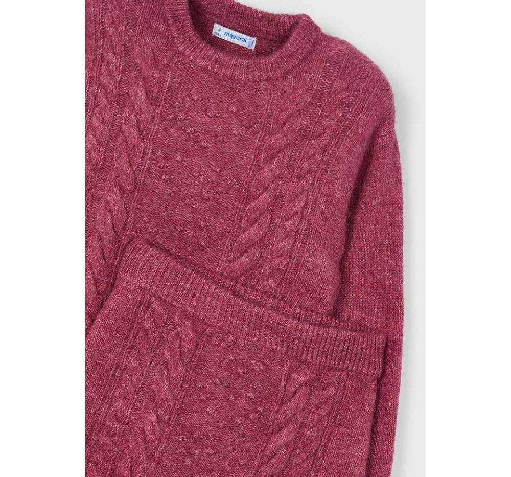 Conjunto Falda Tricot Ochos Cereza Mezcla
