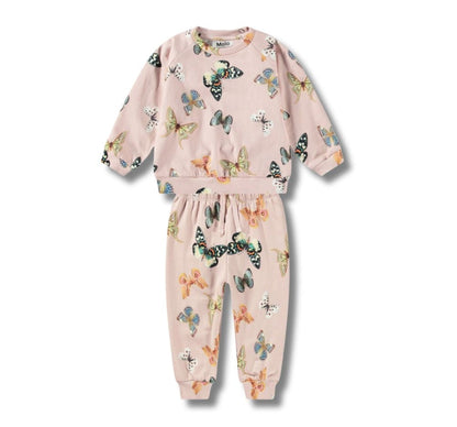 Sweatshirt & Softpants Blush Papillions Butterflies