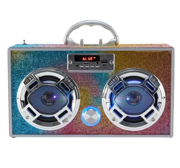 Swirl Bling Retro Bluetooth Bombox