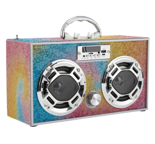 Swirl Bling Retro Bluetooth Bombox