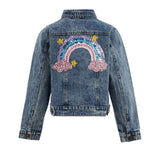 Pastel Rainbow Gems Denim Jacket