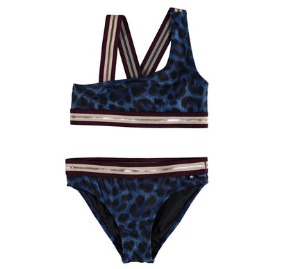 Traje de baño bikini asimétrico jaguar azul -Molo