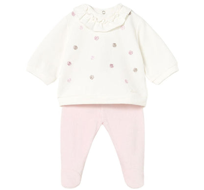 Conjunto Polaina Combinado Rosa Baby