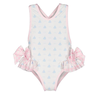 Blue Sailboats Swimsuit