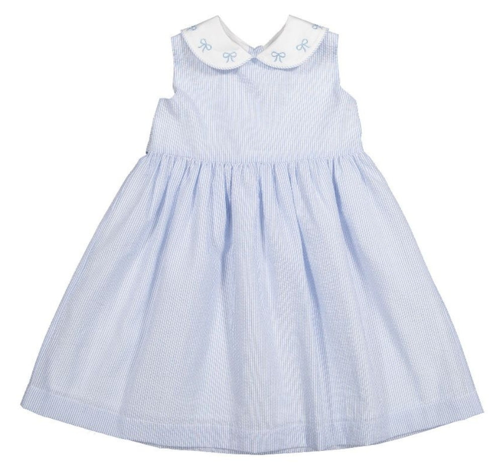 Blue Seersucker Dress