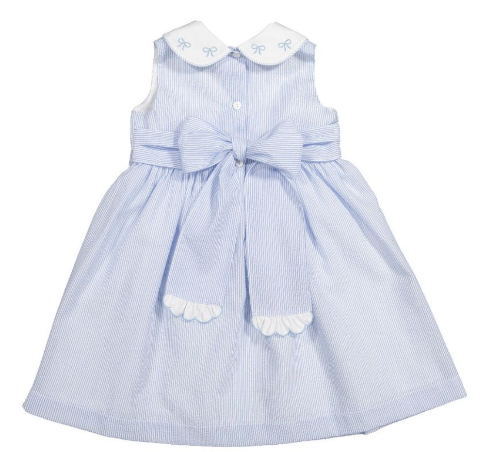Blue Seersucker Dress