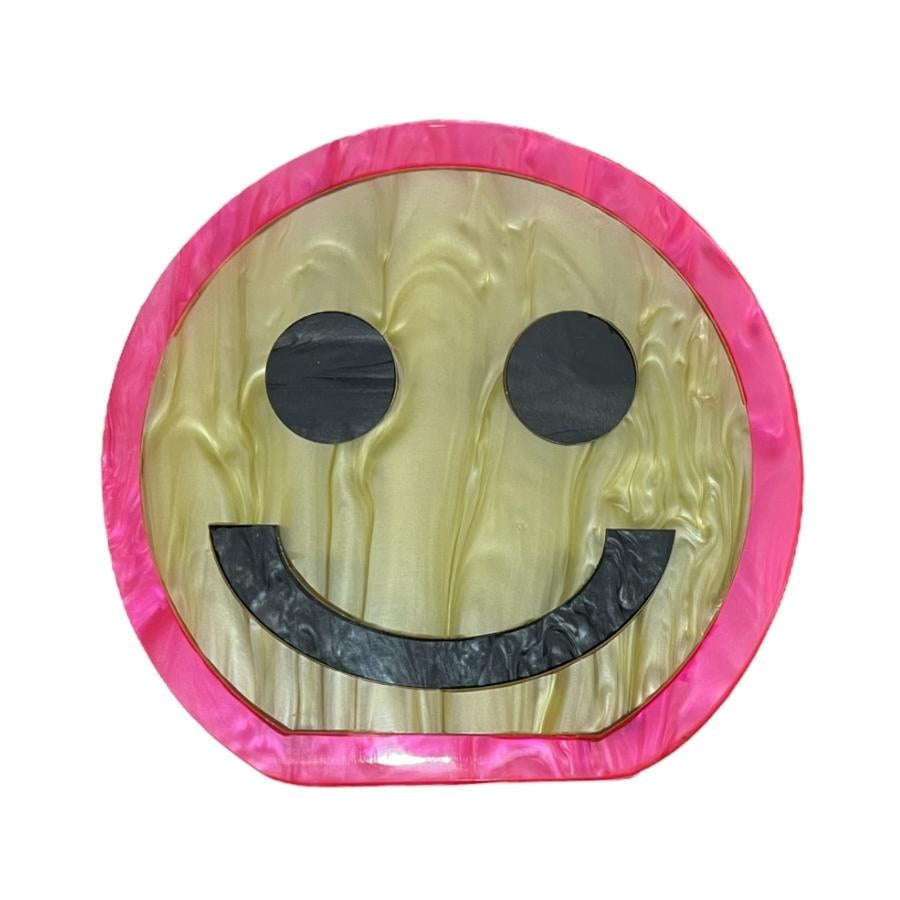 Acrylic Box Bag Round Smile