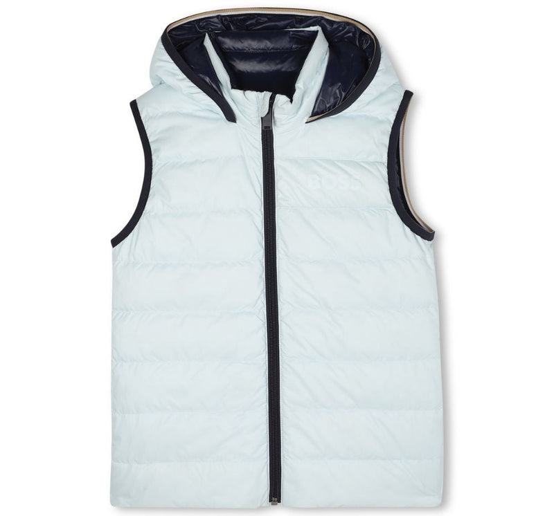 Reversible Puffer Vest Pale Blue