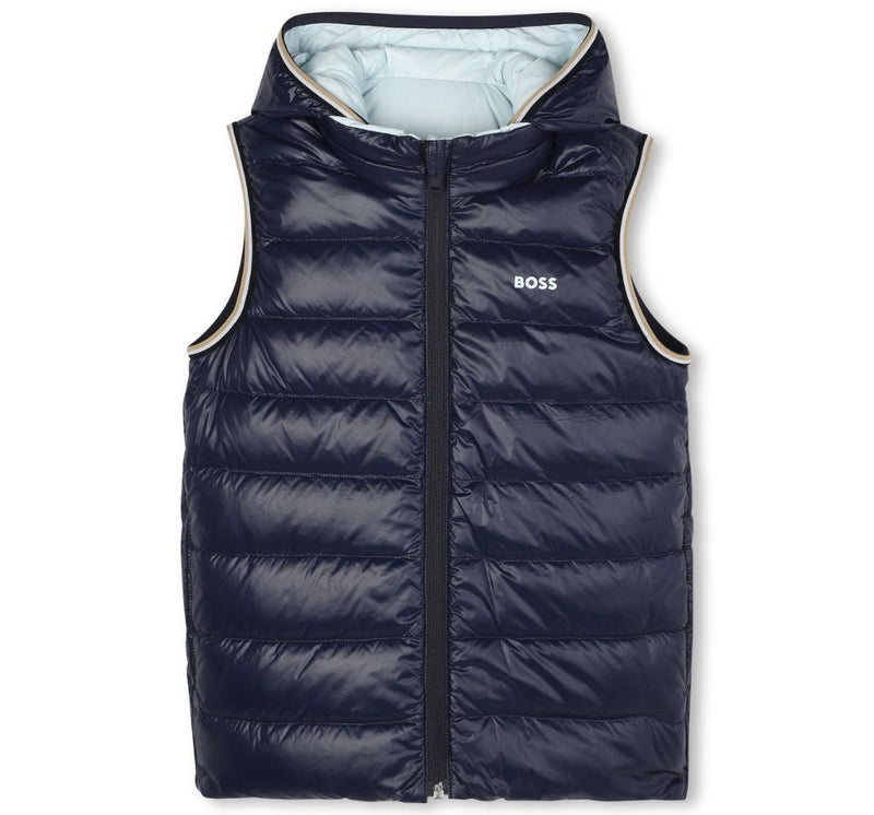 Reversible Puffer Vest Pale Blue