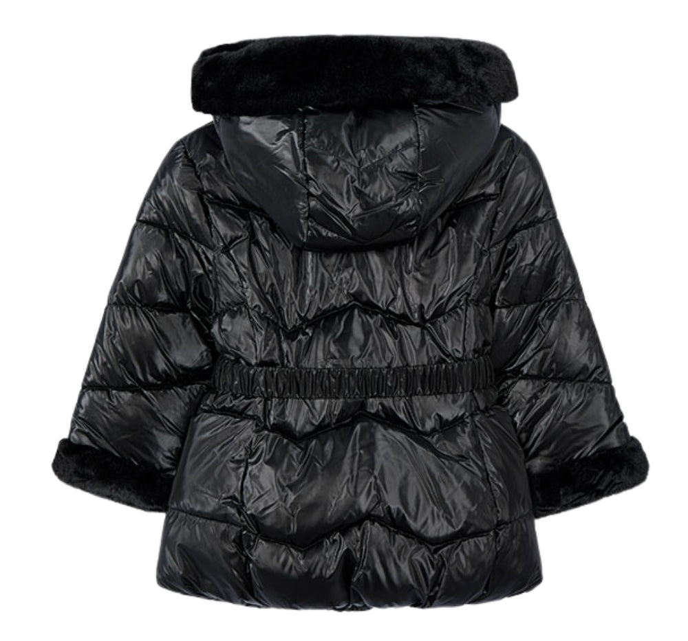 Chaqueton Metalizado Cinturon Negro