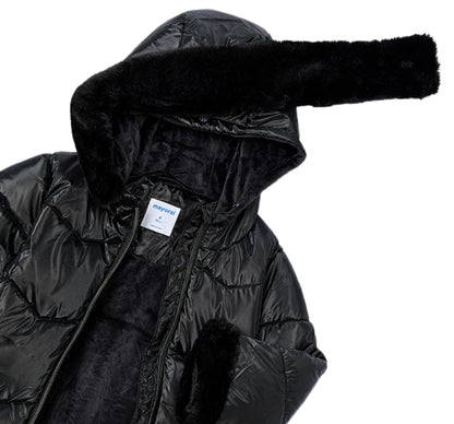 Chaqueton Metalizado Cinturon Negro