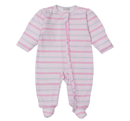 Footie W/Comp Prt Baby Elephant Hearts Multi