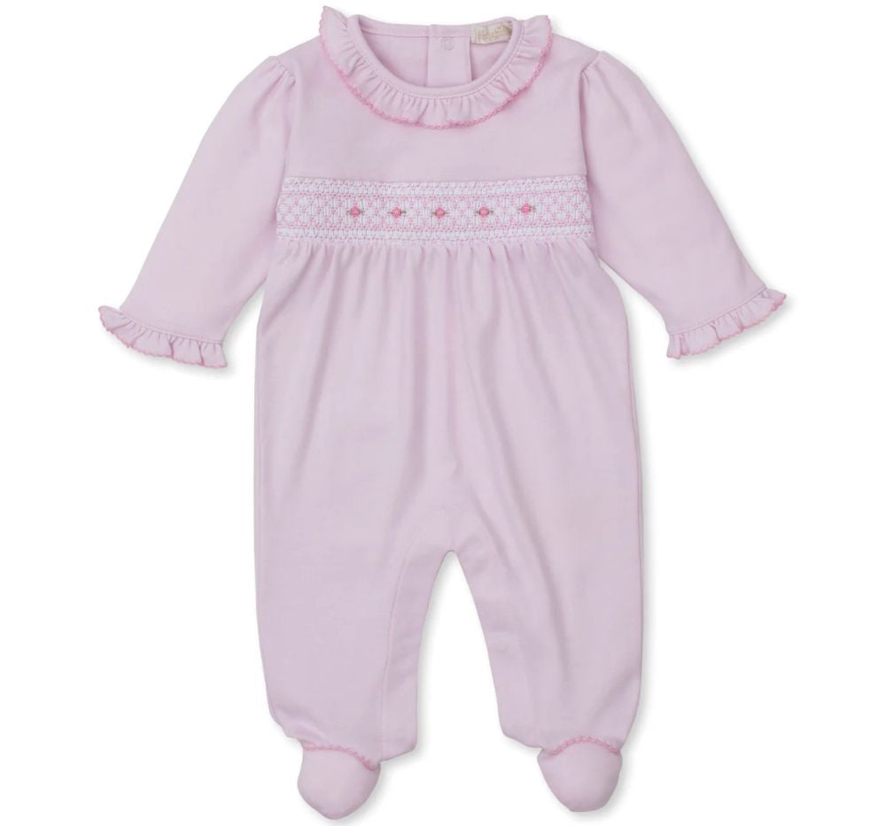 Footie W/Hand Smk Pink