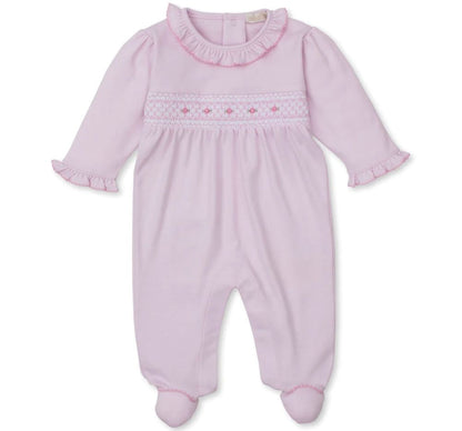 Footie W/Hand Smk Pink