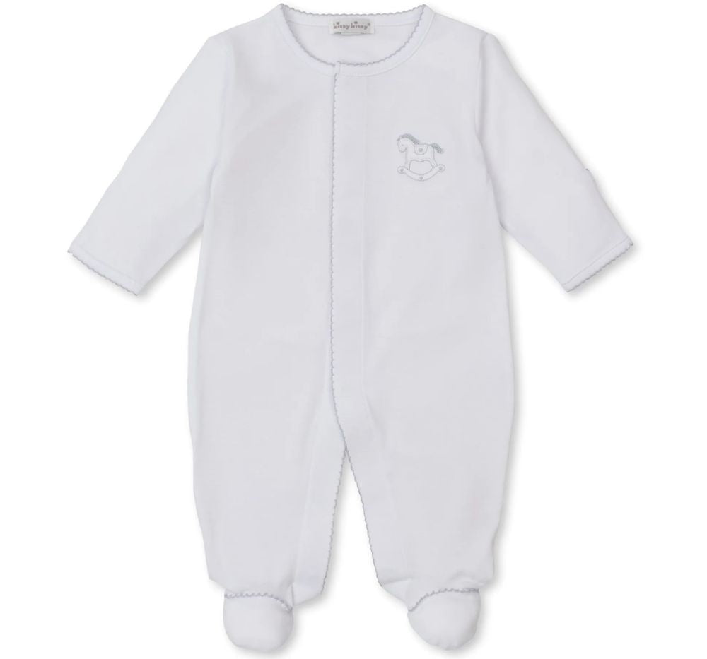Footie Riding Rockers White/Silver