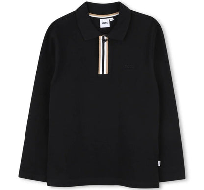 Long Sleeve Polo Black