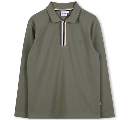 Long Sleeve Polo Green