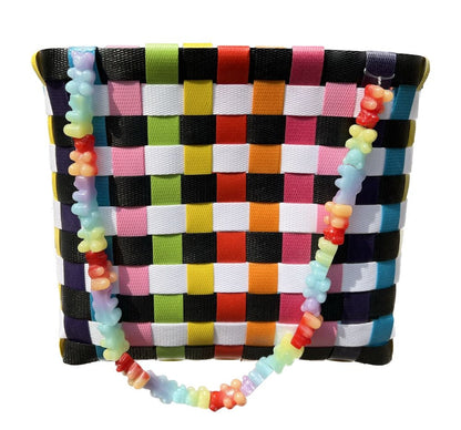 Straw Gummy Bear Bag Black