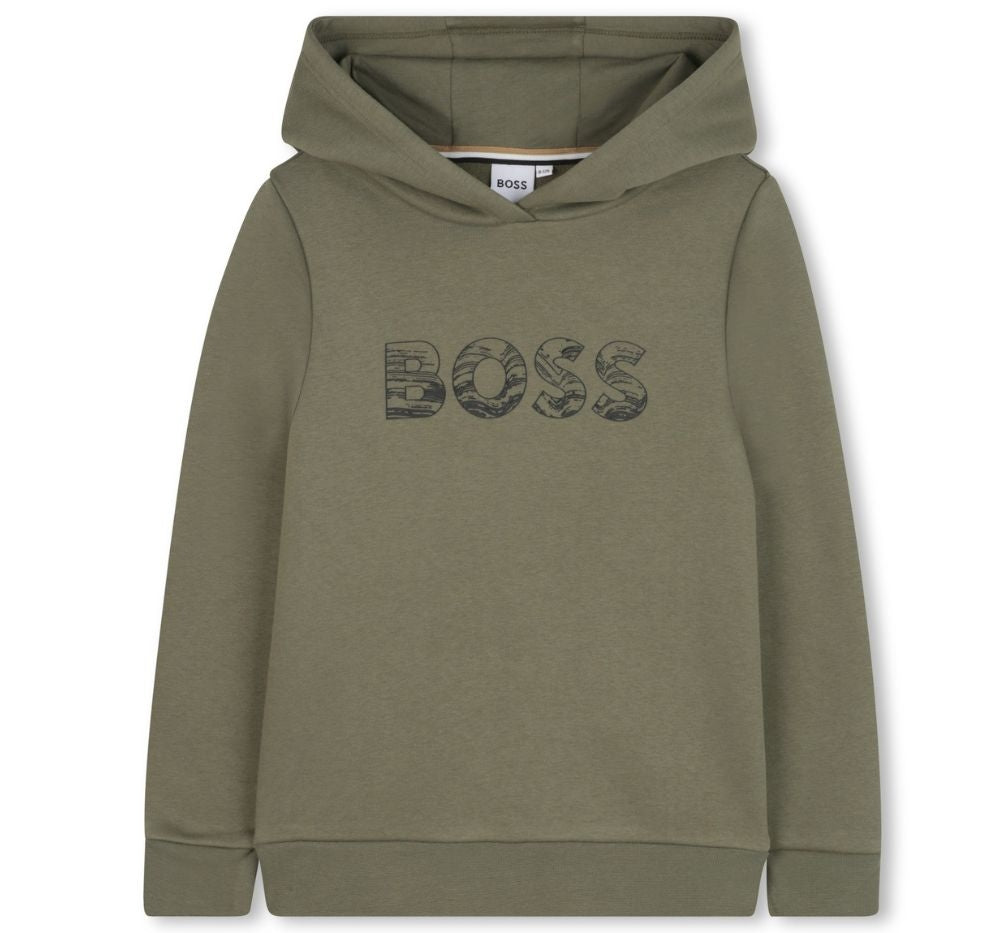 Green Hoodie W/Logo Boss