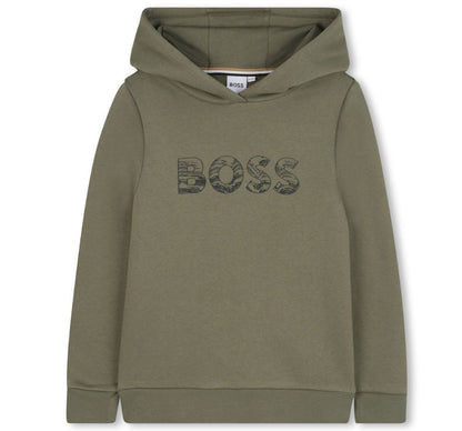 Green Hoodie W/Logo Boss