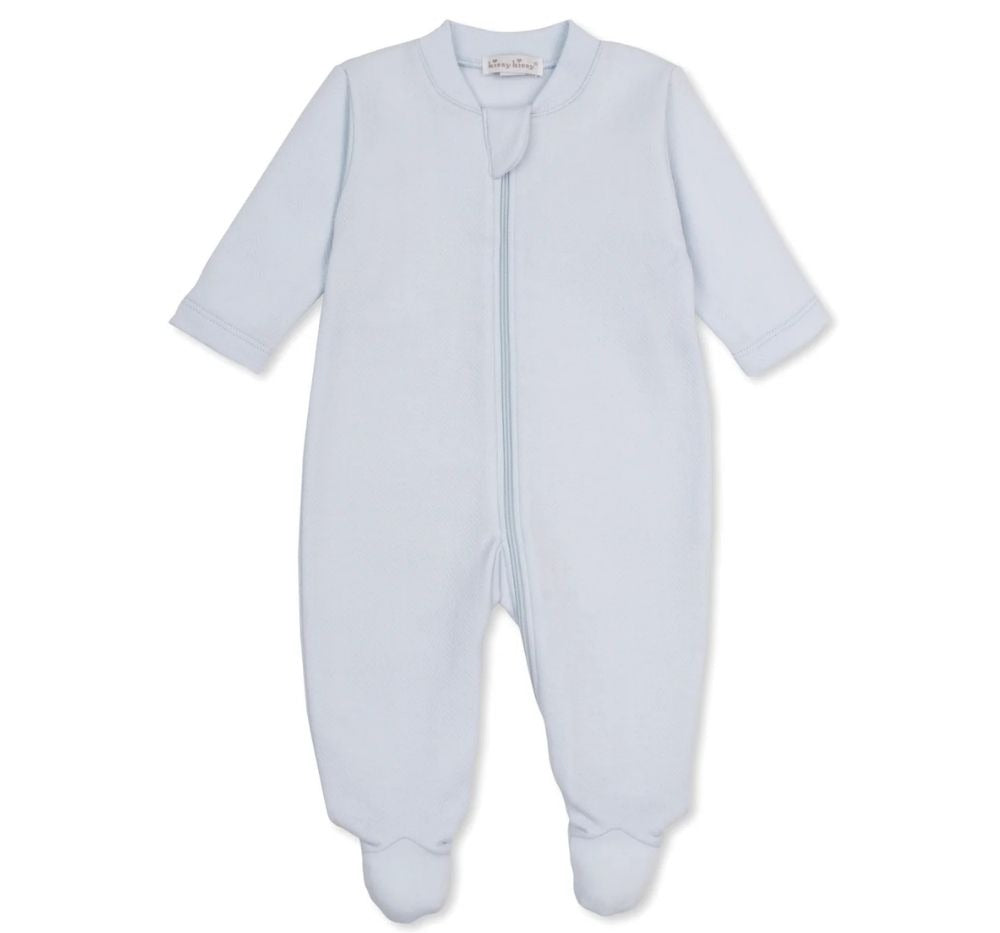 Jacquard Footie Baby Blessings Lt.Blue