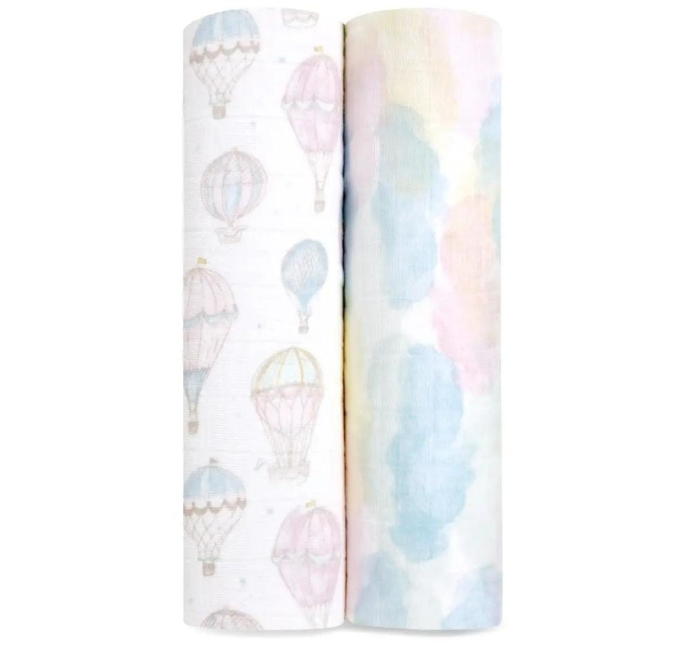 Above The Clouds 2Pack Organic Swaddles
