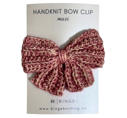 Bow Clip Maxi Pink