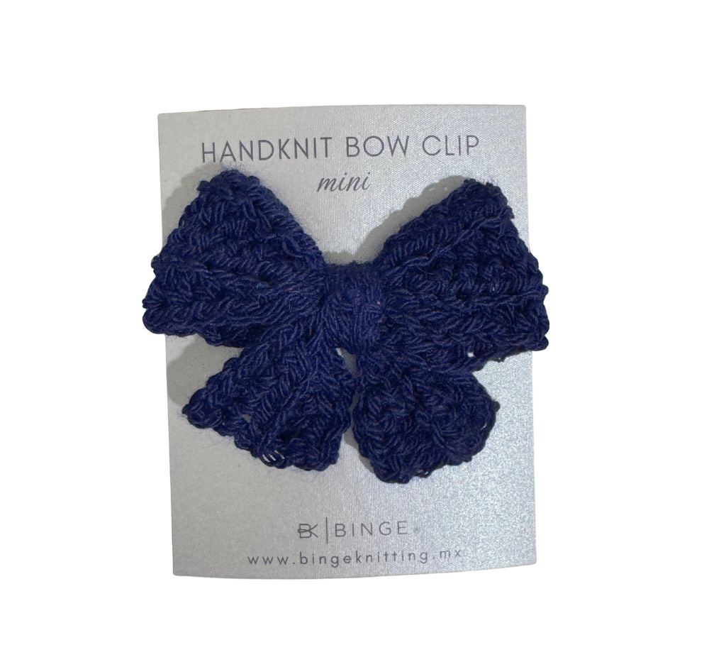 Bow Clip Mini Navy