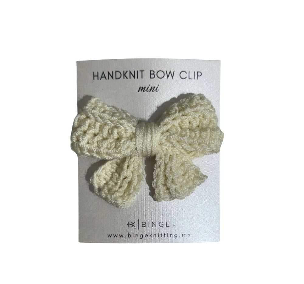 Bow Clip Mini White