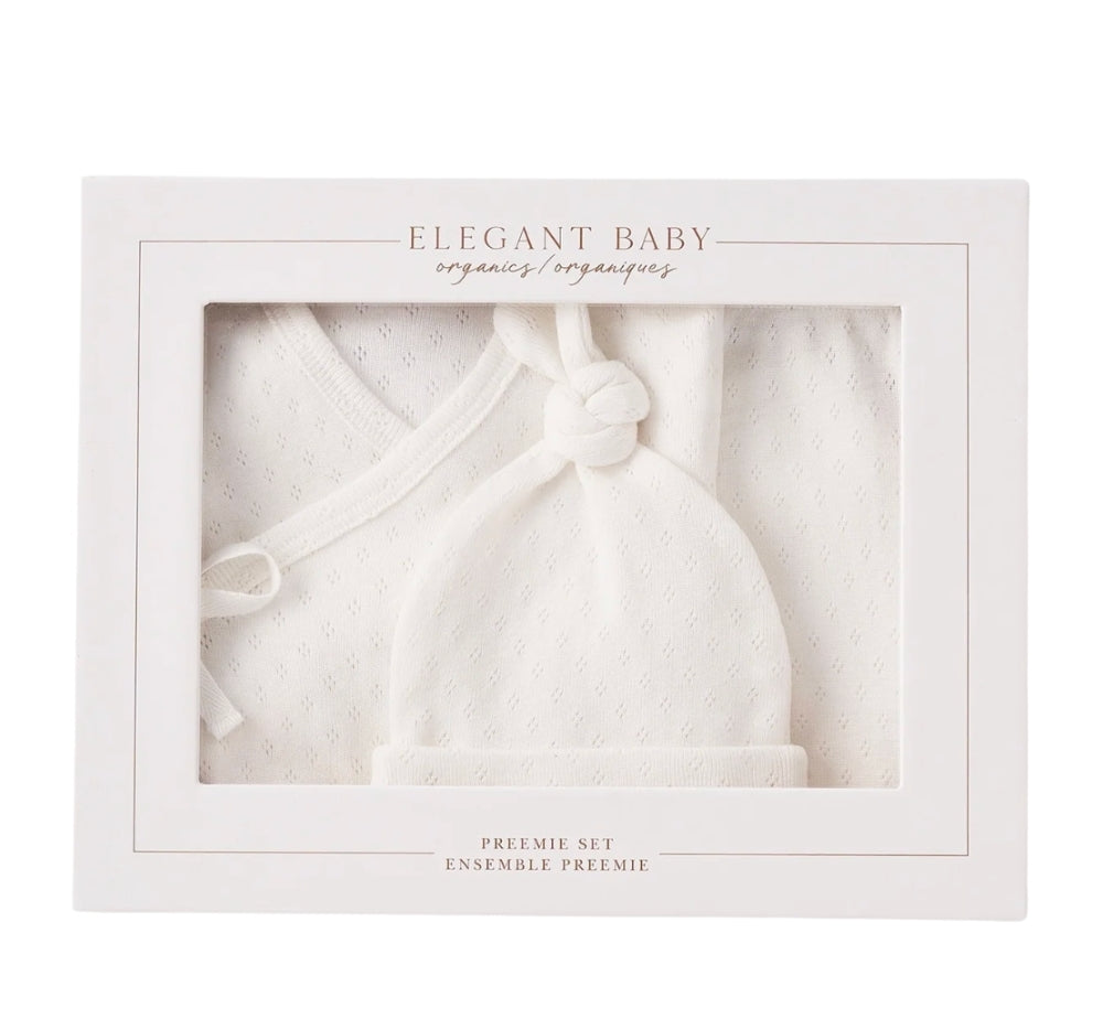 Boxed Pointelle Set White Preemie