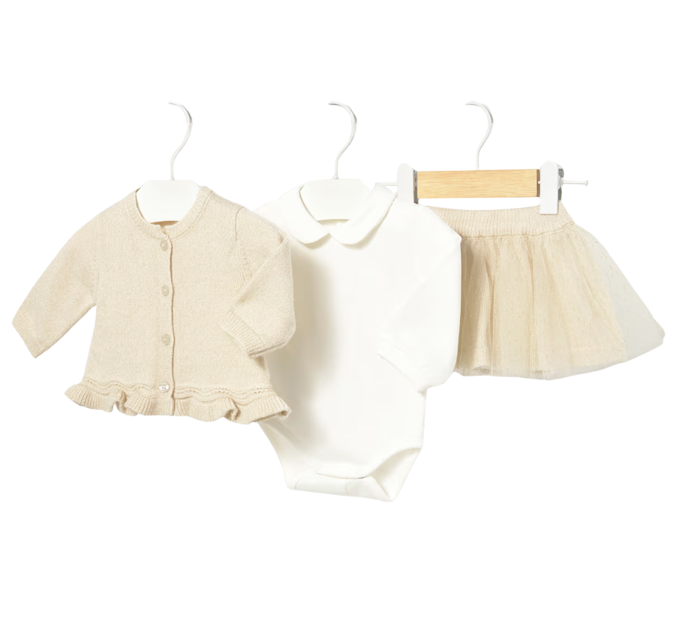 Conjunto Con Falda Tricot & Tull Champagne