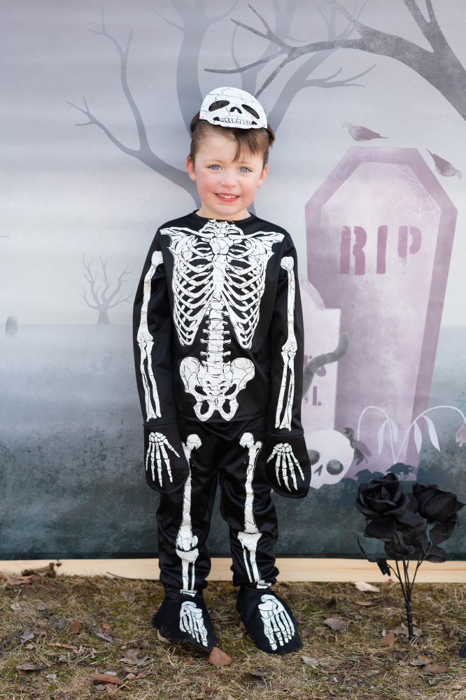 Glow in the Dark Skeleton Shirt Pants & Mask