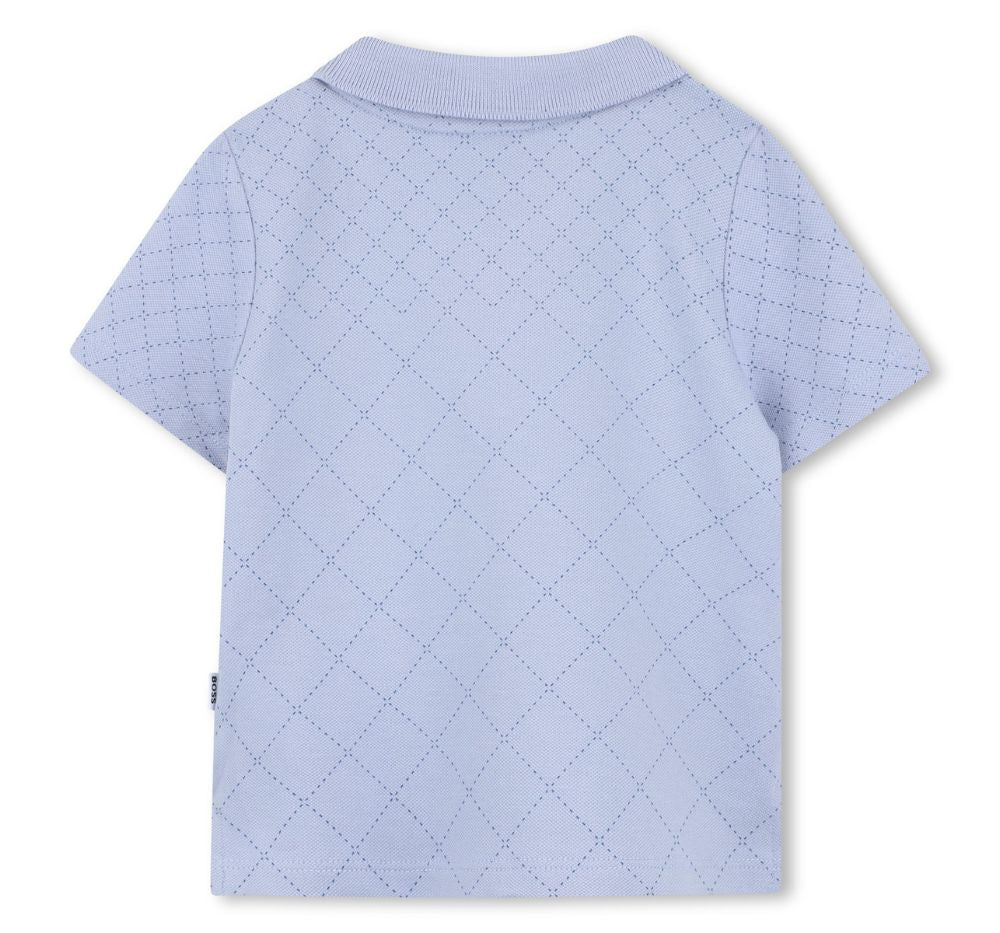 Polo Shirt In Quilted Effect Double B  & Boss Stripe